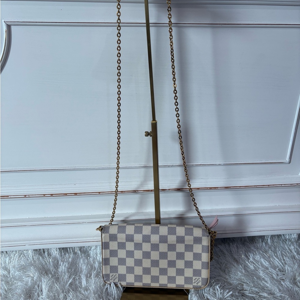 Louis Vuitton pochette felicie in the Damier azur canvas - Picture 3 of 13